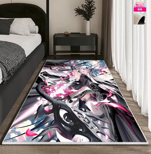 【海外代購】阿喵畫社 黑槍妖華 FGO梅柳齊娜 8k主題高清裝飾畫 午睡毛毯 床頭地墊 牆面掛毯 冰箱貼 