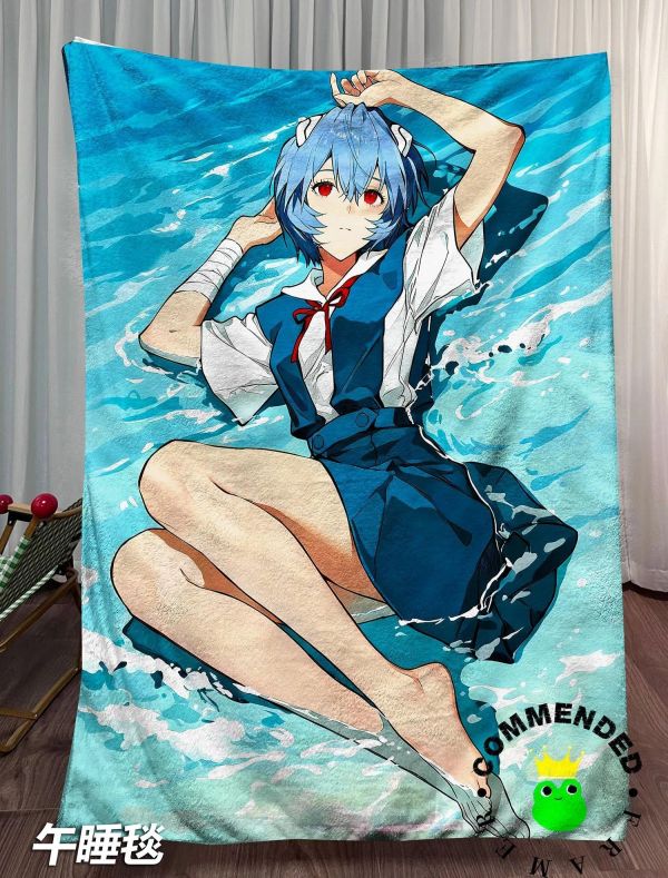 【海外代購】皇呱 《悲情綾波麗》綾波麗冷若冰霜第一適格者裝飾畫 午睡毯 地毯 