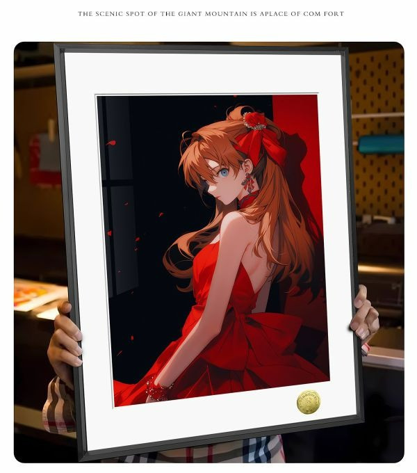【海外代購】皇呱《黑紅明日香》新世紀福音戰士EVA獨照裝飾畫 午睡毯  地毯 