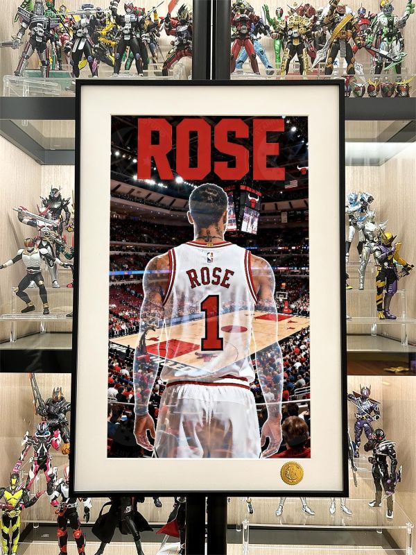 【海外代購】星空 《羅斯背影》Rose球衣退役NBA風城玫瑰芝加哥公牛隊裝飾畫 