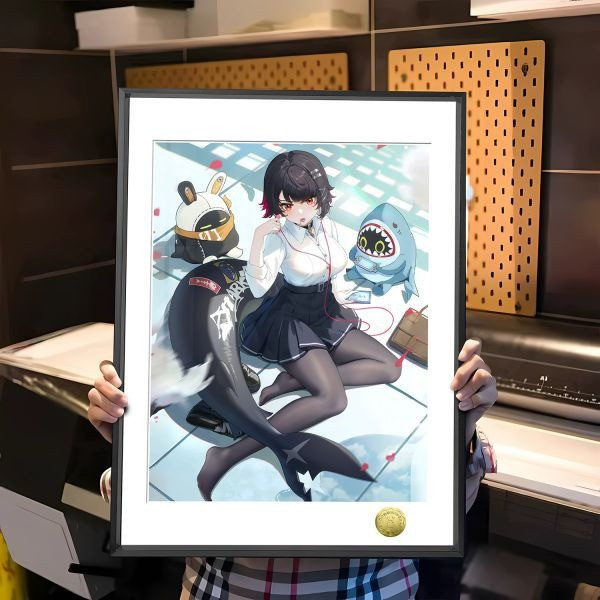 【海外代購】皇呱 《JK艾蓮·喬》絕區零鯊魚女僕JK裝飾畫 午睡毯 地毯 