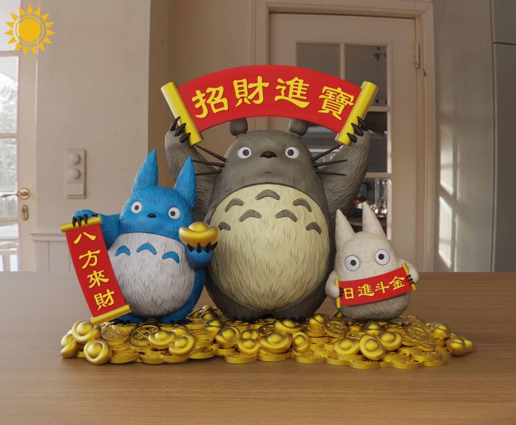【預定】太陽模玩 招財系列 宮崎駿龍貓 