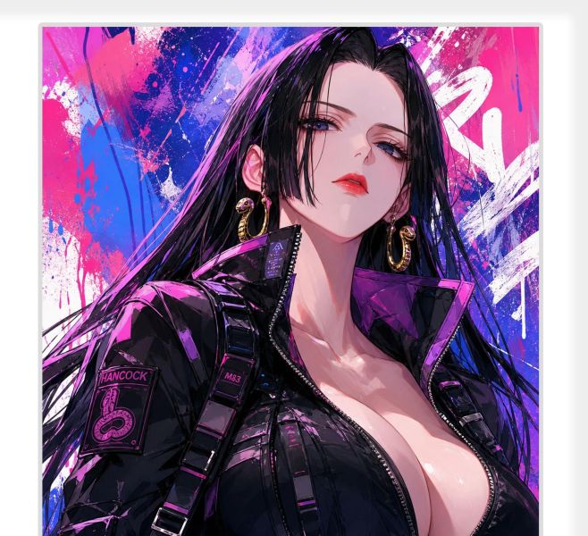 【海外代購】H2工作室 《潮流女帝》海賊王波雅漢庫克裝飾畫 