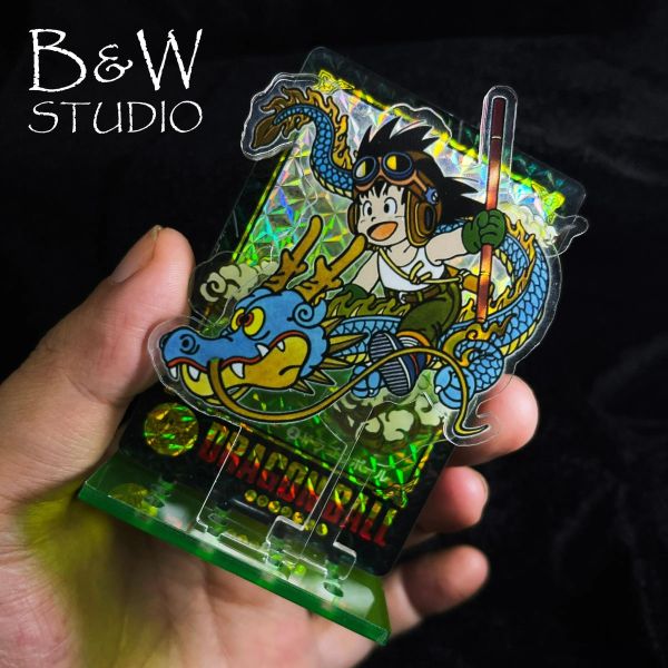 【海外代購】黑白畫映 B&W 亞克力鐳射立牌 龍珠風雲1/2/5號卡 悟空 克林 布瑪 弗利薩 