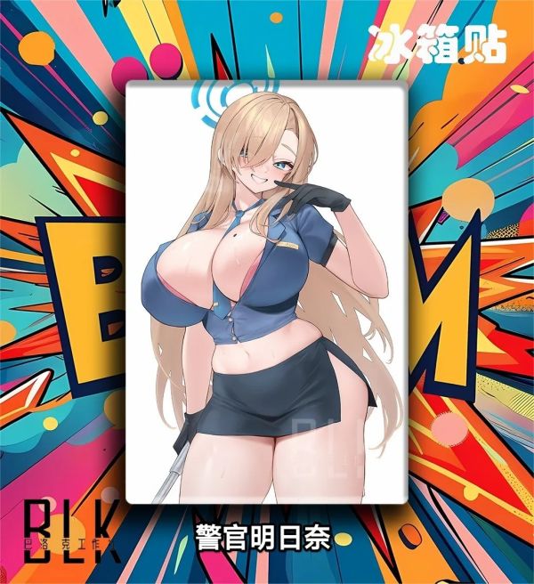 【海外代購】巴洛克 《警官明日奈》一之瀨明日奈邦妮蔚藍檔案裝飾畫/冰箱貼 