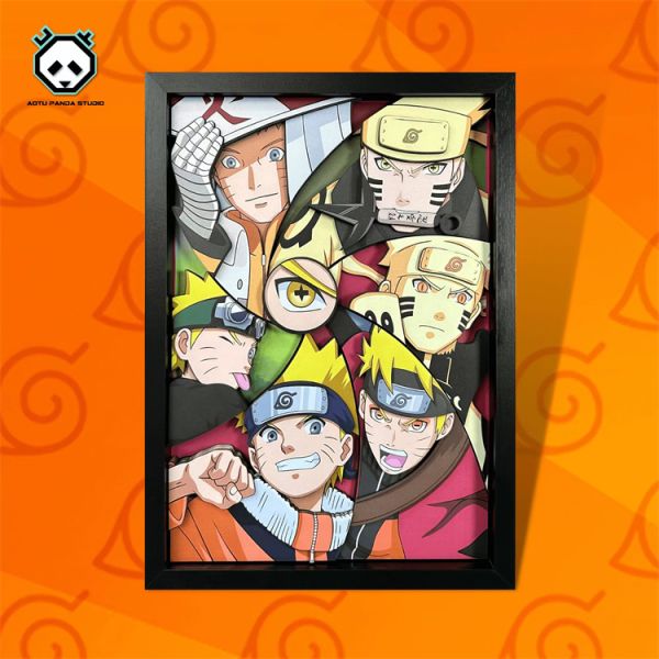 【海外代購】【45*32CM】凹凸 Panda 七代目 鳴人 紙藝立體畫01 