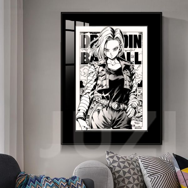 【海外代購】橘子 JUZI 黑白海報 七龍珠18號 