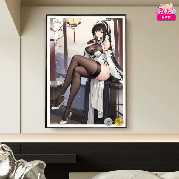 【海外代購】阿喵畫社 墨紗韻 鎮海 8k超大高清裝飾畫 午睡毛毯 床頭地墊 