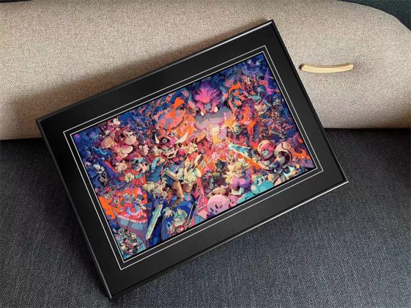 【海外代購】【53CM】千鳥社 馬里奧任天堂皮卡丘星之卡比裝飾畫01 