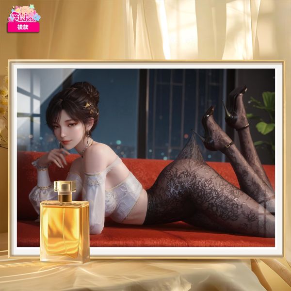 【海外代購】阿喵畫社 墨紗韻 徐欣 8k主題高清裝飾畫 透明卡磚 冰箱貼 