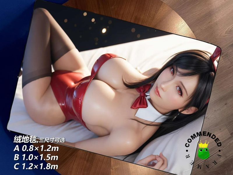 【海外代購】皇呱《性感兔女郎蒂法》最終幻想VII裝飾畫 午睡毯  地毯 