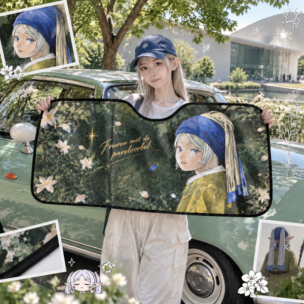 【海外代購】千鳥社《汽車前擋遮陽-芙莉蓮×耳環》 
