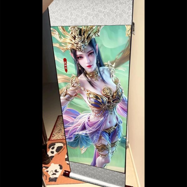 【海外代購】阿喵畫社 彩鱗女王美杜莎卷軸畫 