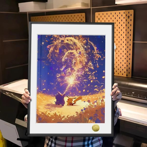 【海外代購】皇呱 《夏日煙花》寶可夢裝飾畫 午睡毯 地毯 