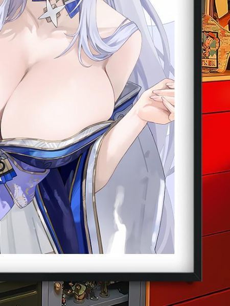 【海外代購】巴洛克 《紫衣信濃》碧藍航線武藏埃吉爾興登堡動畫裝飾畫冰箱貼 