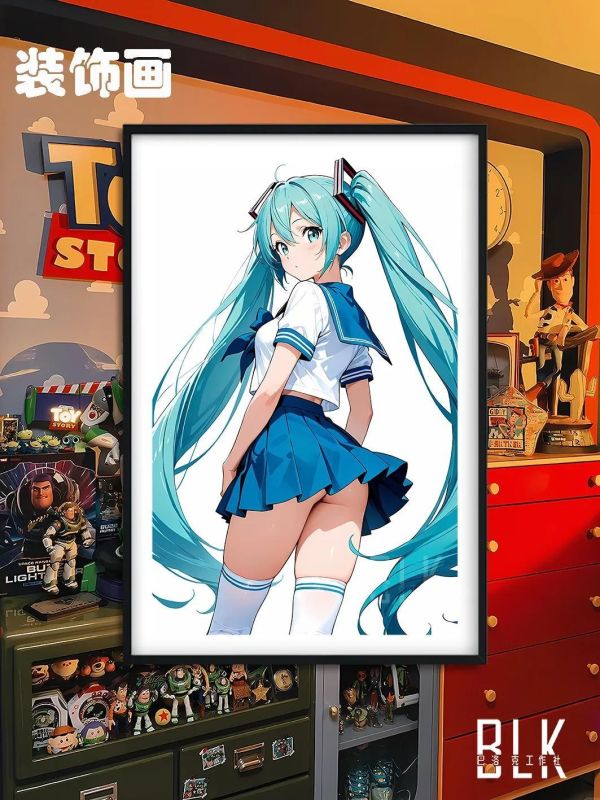 【海外代購】巴洛克 《水手服初音》初音未來歌姬miku公主殿下裝飾畫 