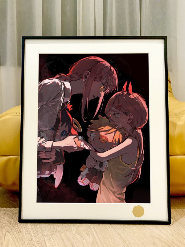 【海外代購】星空 《鏈鋸人布娃娃》瑪奇瑪Makima帕瓦電次早川秋電鋸人蕾塞篇動畫裝飾畫