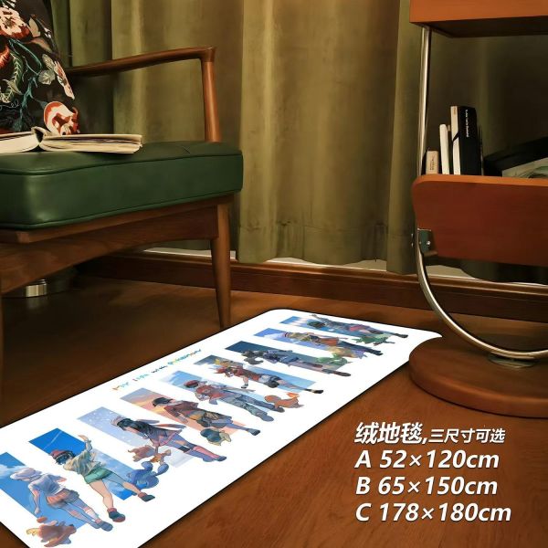 【海外代購】千鳥社 《追逐夢想的訓練家》寶可夢歷代地毯鼠標墊裝飾畫 鼠標墊 地毯 