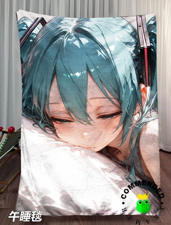 【海外代購】皇呱 《可愛睡顏初音》初音未來裝飾畫 午睡毯 地毯 