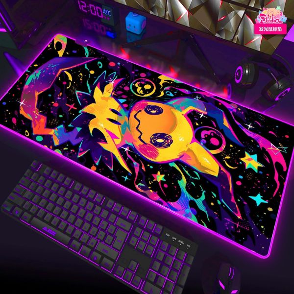 【海外代購】阿喵畫社 寶可夢 幻彩 謎擬丘 大豎新品8k主題高清裝飾畫 發光滑鼠墊 牆面掛毯 床頭地墊 客廳地墊 冰箱貼 