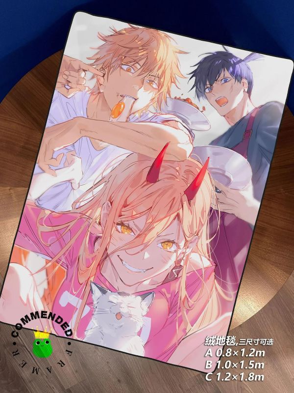 【海外代購】皇呱 《東京公安的早餐》電鋸人裝飾畫 午睡毯 地毯 