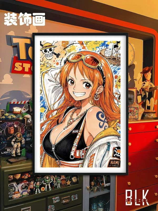 【海外代購】巴洛克 《塗鴉娜美/塗鴉羅賓》海賊王裝飾畫冰箱貼 
