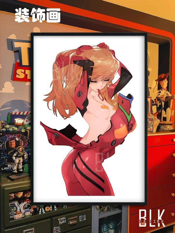 【海外代購】巴洛克《閉眼EVA系列》新世紀福音戰士裝飾畫冰箱貼 