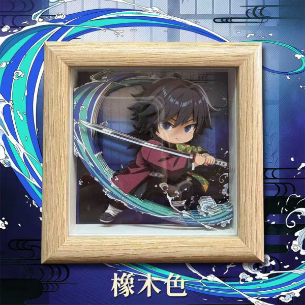 【海外代購】凹凸 Panda 鬼滅之刃無限城篇善逸炭治郎炎柱富岡義勇猗窩座手工紙藝立體掛畫擺台 A款富岡義勇 