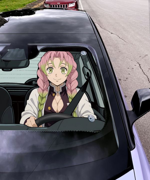 【海外代購】千鳥社 《汽車前擋遮陽－甘露寺蜜璃》夏季汽車遮陽防曬前擋開車二次元鬼滅之刃甘露寺蜜璃戀柱 