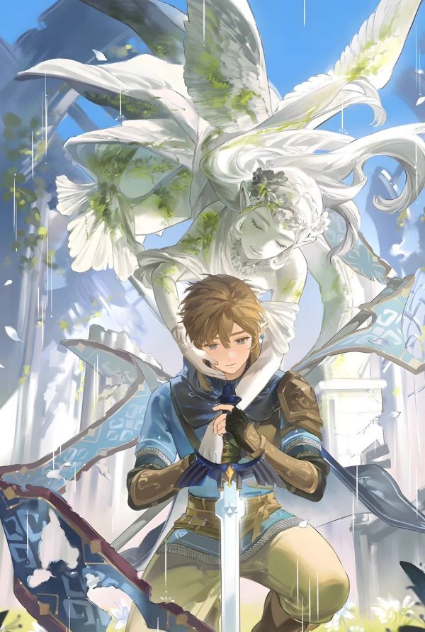 【海外代購】H2 《林克》塞爾達傳說王國之淚曠野之息裝飾畫 