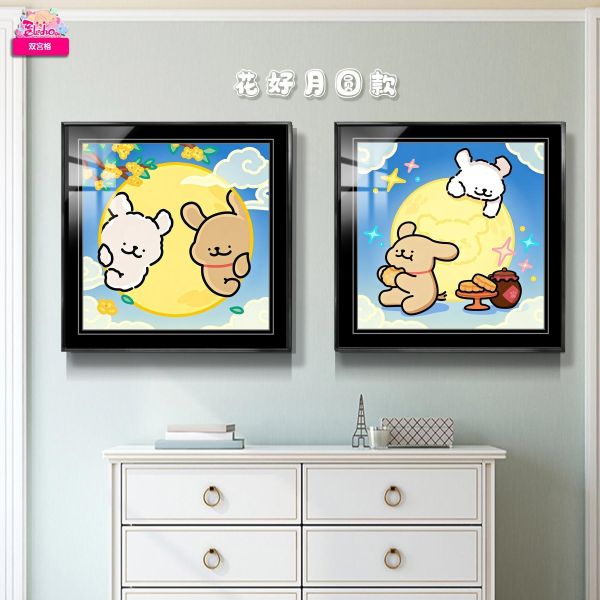 【海外代購】阿喵畫社 線條小狗節氣賜福 新品12K超清主題裝飾畫週邊 滑鼠墊 