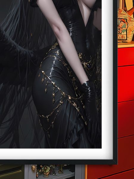 【海外代購】巴洛克 《黑衣雅兒貝德》阿貝多正妃Overlord安茲烏爾恭骨王裝飾畫冰箱貼 