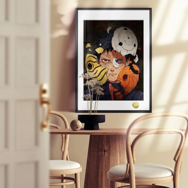 【海外代購】皇呱《悲情帶土》火影忍者假面之男裝飾畫 午睡毯 地毯 