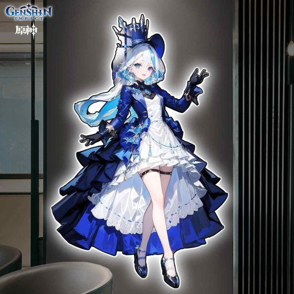 【海外代購】阿喵畫社 晚禮服 芙寧娜 1比1復刻原神玄關臥室發燈帶畫 