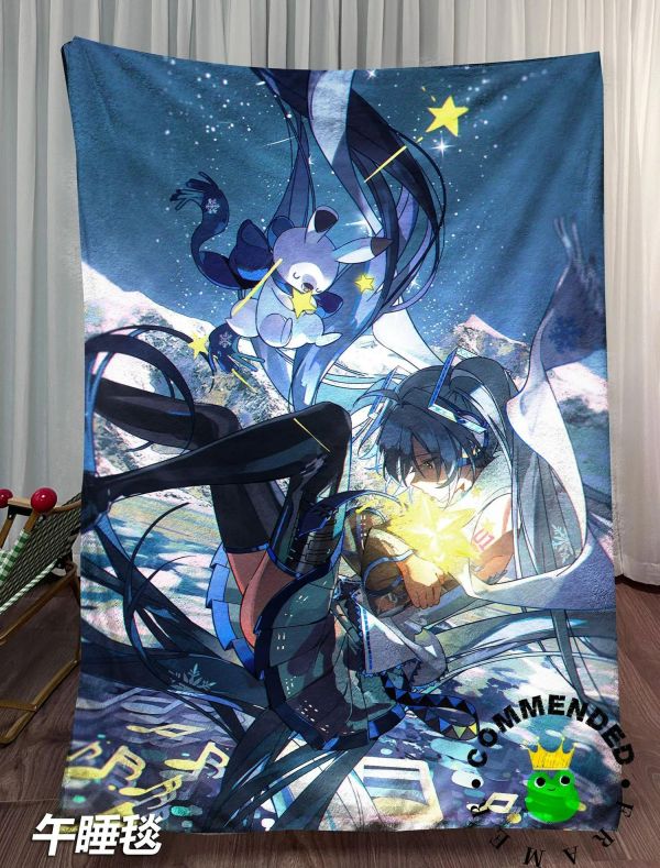【海外代購】皇呱 《初音星空墜落》初音未來星空墜落裝飾畫 午睡毯 地毯 