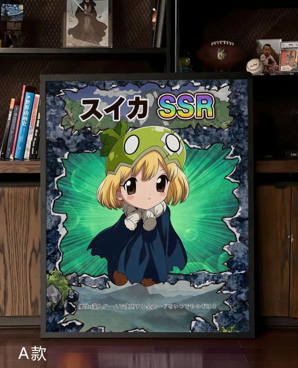 【海外代購】趣物堂 《SSR西瓜》石紀元西瓜石神千空琥珀裝飾畫 