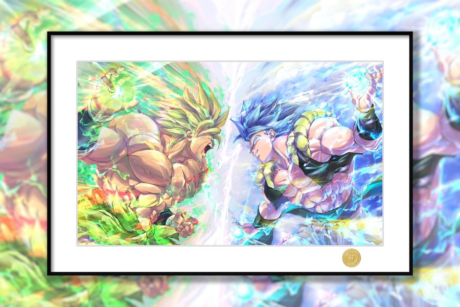【海外代購】H2 《布羅利vs悟吉塔》七龍珠悟空貝吉塔龍珠超動畫裝飾畫 