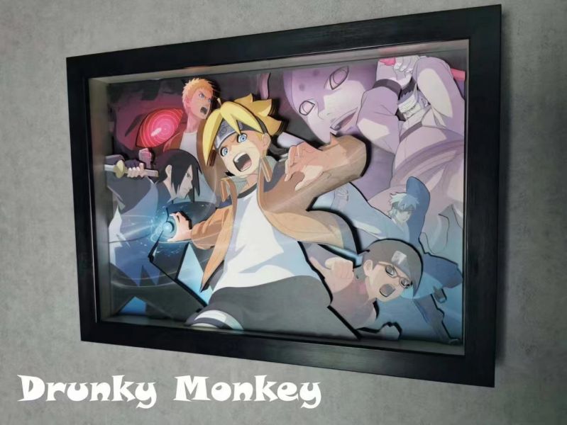 【海外代購】【46*33CM】Drunky Monkey Crew 醉猴組不可燃物 博人傳立體裝飾 