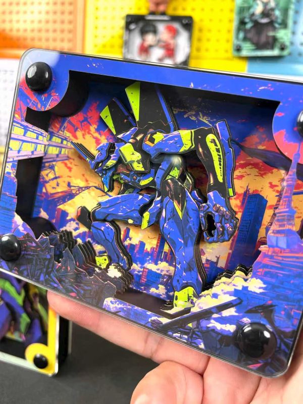 【海外代購】萌萌匠 新世紀福音戰士EVA01初號機壓克力方磚擺件 