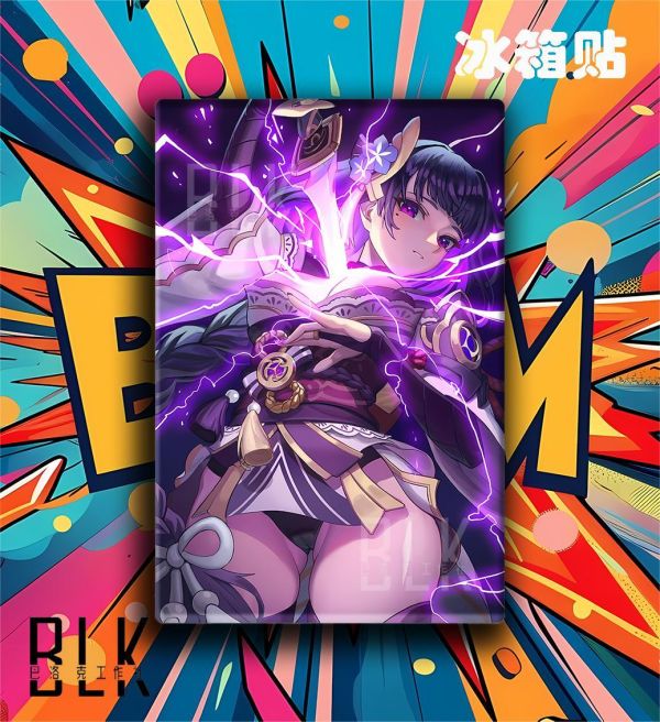 【海外代購】巴洛克 《拔劍雷電將軍》原神影稻妻八重神子動漫裝飾冰箱貼 