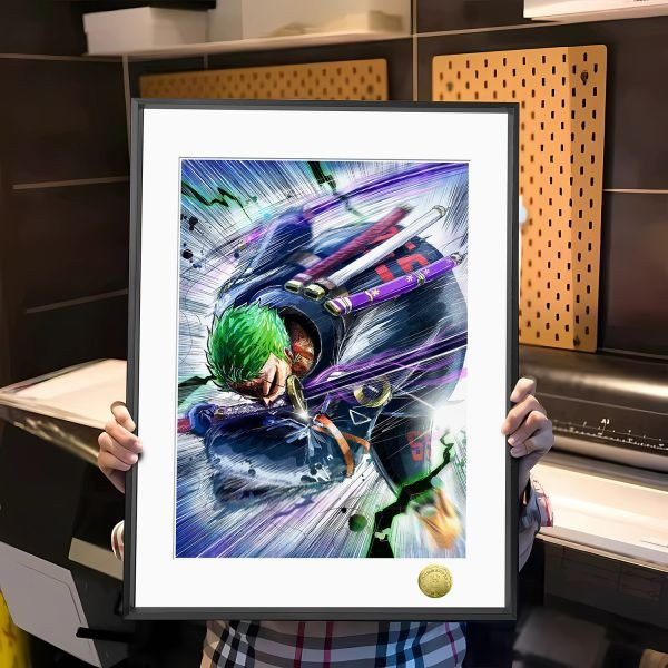 【海外代購】皇呱 《劍士索隆》航海王三刀流劍士裝飾畫 午睡毯 地毯 