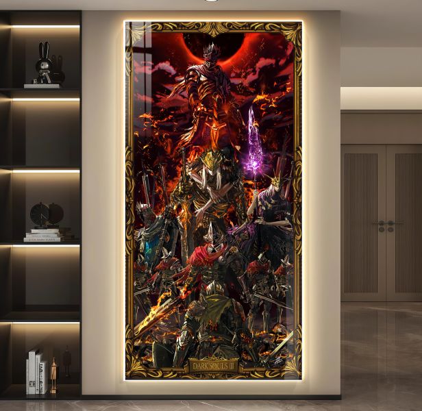 【海外代購】阿喵畫社 黑暗靈魂餘燼之輝 超長發光燈帶裝飾畫 