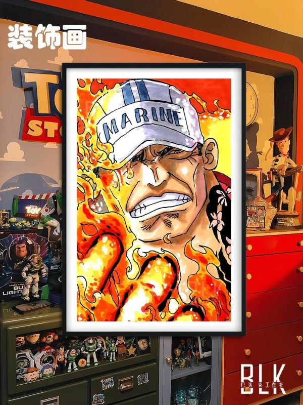 【海外代購】巴洛克 《海軍三大將》海賊王裝飾畫冰箱貼 