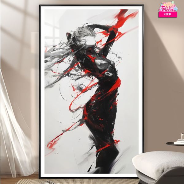 【海外代購】阿喵畫社 eva新世紀福音戰士12k超清裝飾畫 墨染 明日香 