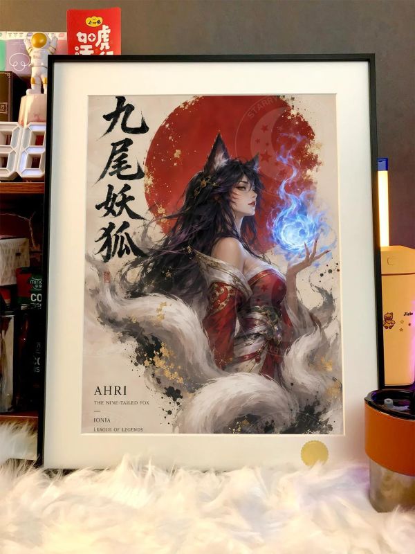 【海外代購】星空 《九尾妖狐》阿狸英雄聯盟LOL裝飾畫 
