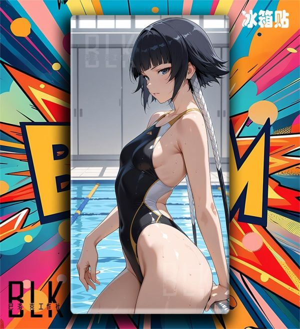 【海外代購】巴洛克 《泳裝碎蜂》境界護廷十三隊Soi Fon蜂梢綾黑崎一護藍染動畫裝飾畫冰箱貼 