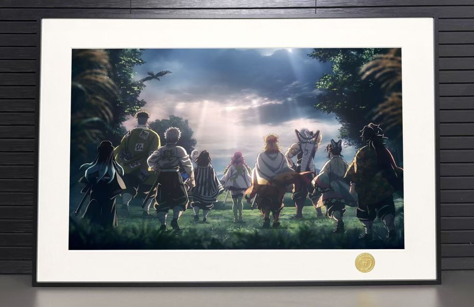 【海外代購】H2 《背影九柱》鬼滅之刃富岡義勇蝴蝶忍煉獄杏壽郎動漫二次元裝飾畫 