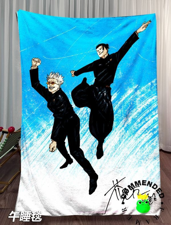 【海外代購】皇呱 《咒術回戰：懷玉·玉折》五條悟夏油傑高專時代最強搭檔裝飾畫 午睡毯 地毯 