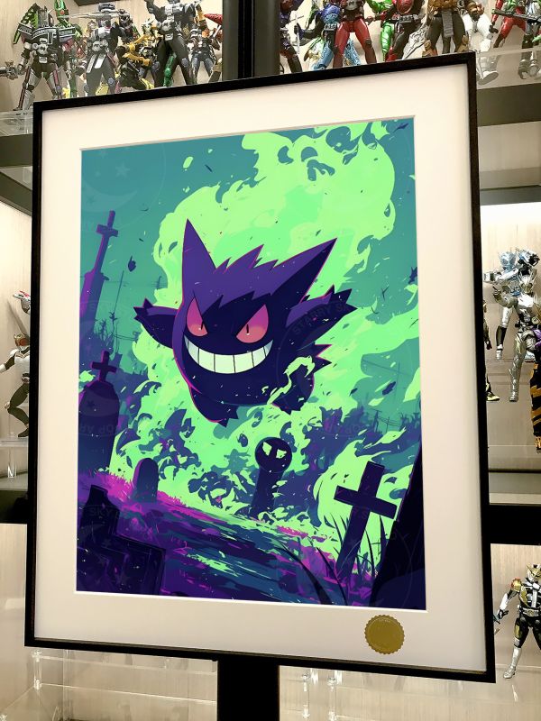 【海外代購】星空《幽靈耿鬼》寶可夢神奇寶貝精靈寶可夢皮卡丘Gengar動畫遊戲二次元裝飾畫 