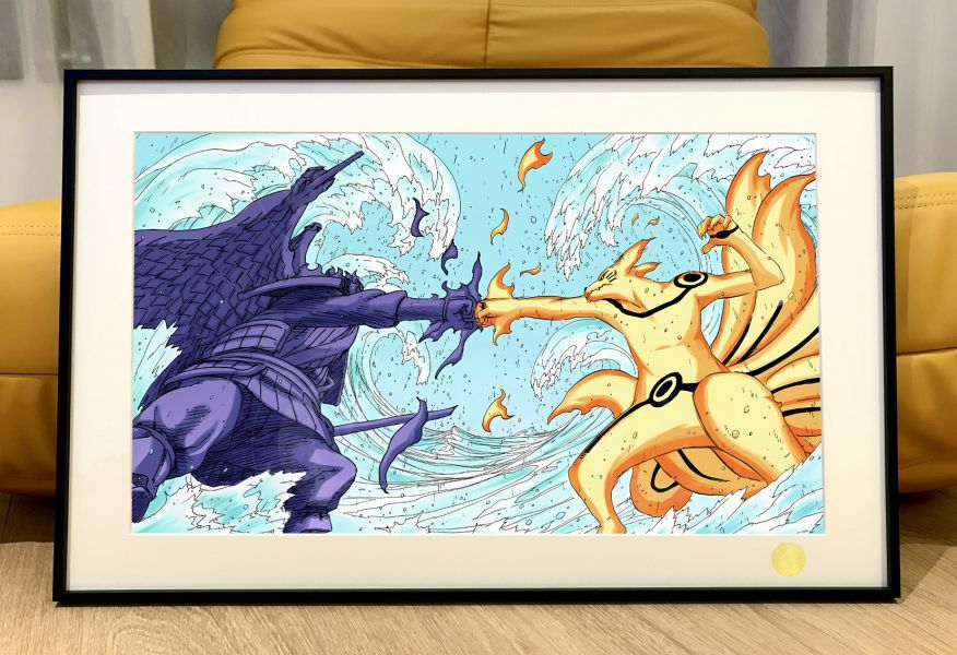 【海外代購】星空《九尾vs須佐》火影忍者NARUTO鳴人佐助須佐能乎尾獸仙人動漫裝飾畫 